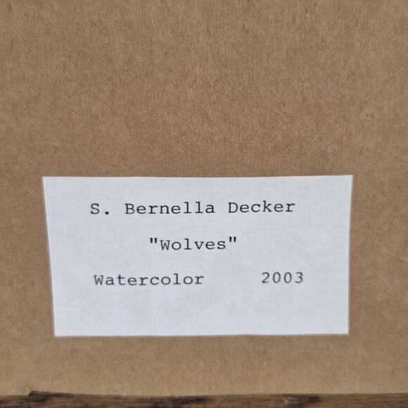 Sister Bernella Decker OOAK Watercolor Painting Wolfpack Dream Catcher Wolves - Picture 4 of 12